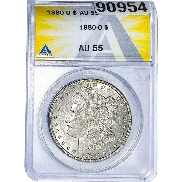 1880-O Morgan Silver Dollar ANACS AU55