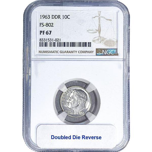 1963 DDR Roosevelt Dime NGC PF67