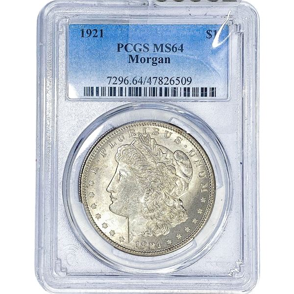 1921 Morgan Silver Dollar PCGS MS64
