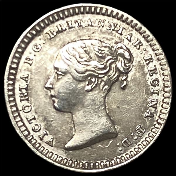 1842 England Silver 1 1/2 Pence