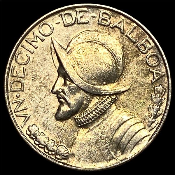 1933 Panama Silver 10 Balboa