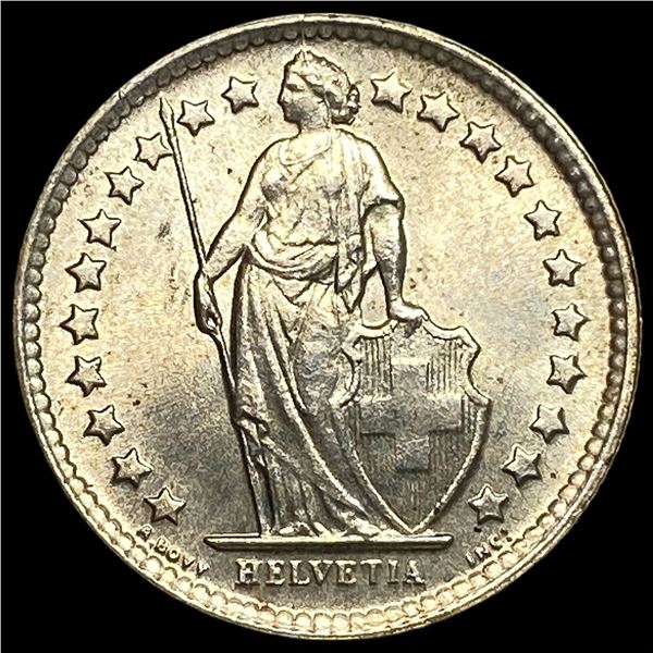 1959 Switzerland Silver 1/2 Franc
