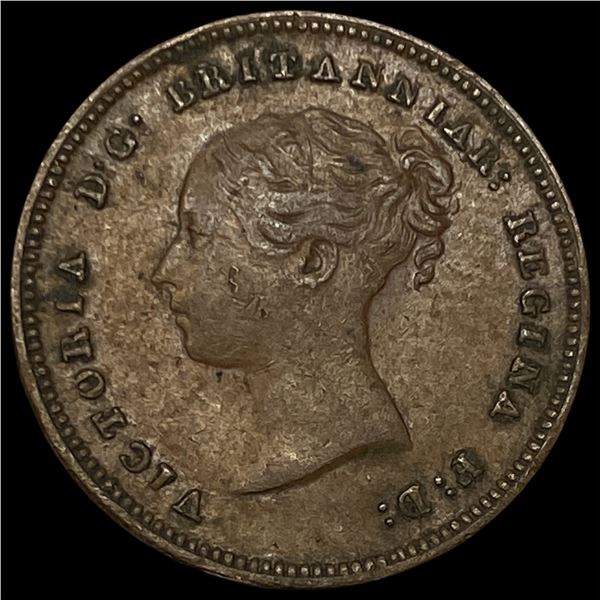 1843 Cetlon Copper 1/2 Farthing
