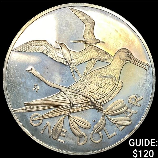 1973 British Virgin Islands Silver Dollar