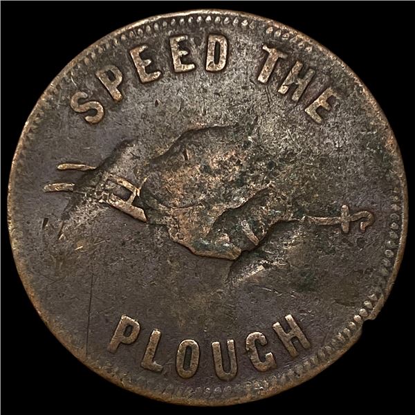 1859 Canada 'Speed The Plough' Half Penny Token