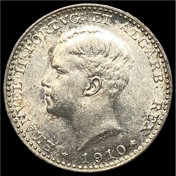 1910 Portugal Silver 100 Reis