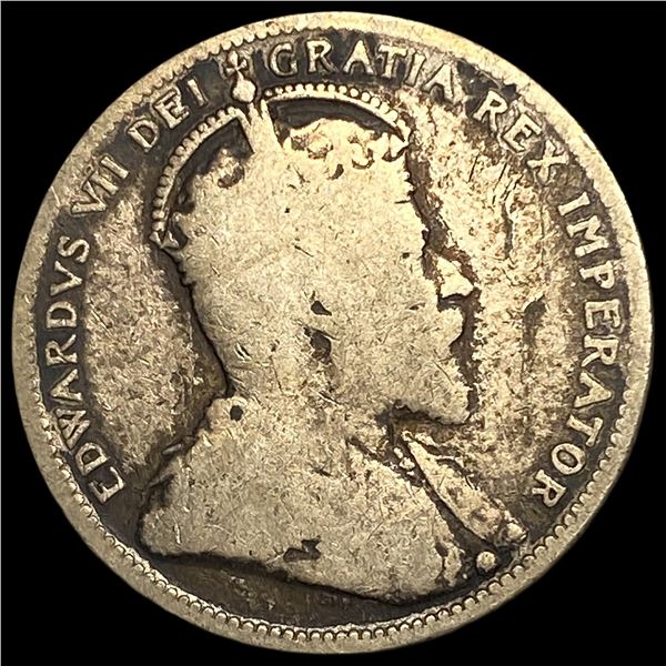 1907 Canada Silver 25 Cents