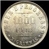 Image 2 : 1907 Brazil Silver 1000 Reis