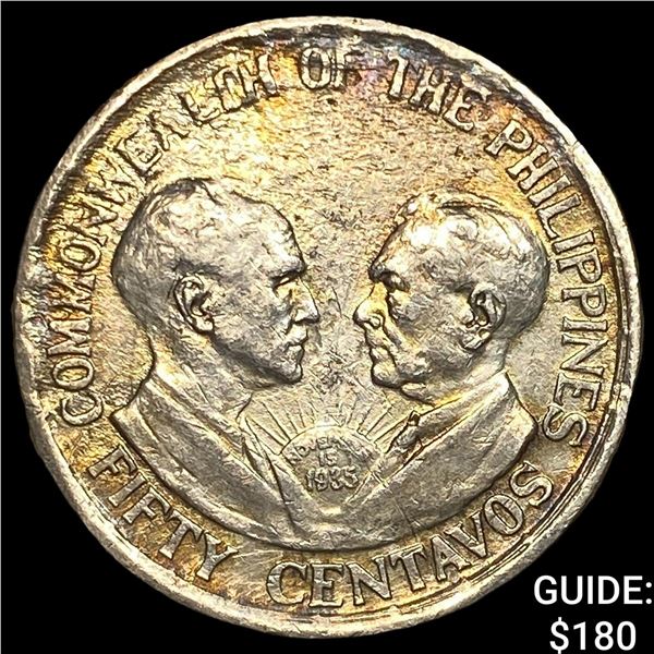 1936M PhilippinesSilver 50 Centavos Sea Salvage