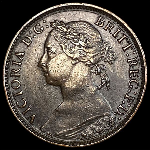 1881H Great Briatin Copper Farthing