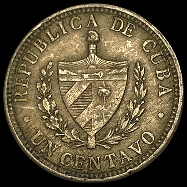 1915 Cuba Copper-Nickel 1 Centavo