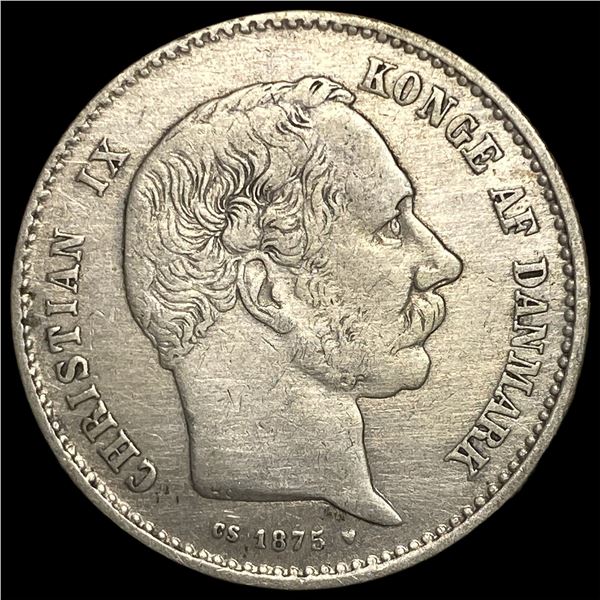 1875 Denamrk Silver 1 Krone