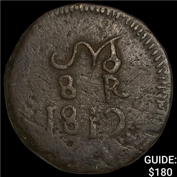 1812 Mexico Ozxaca Copper 8 Reales