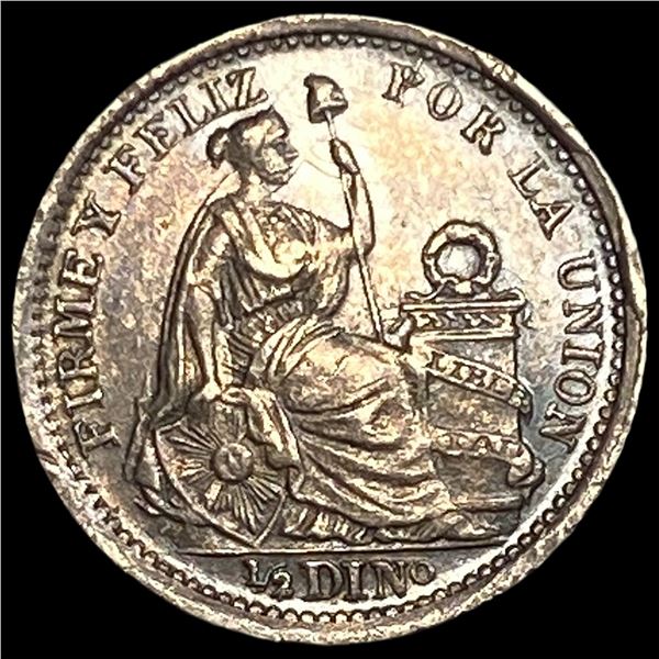 1904/1804 Peru  Silver 1/2 Dinero