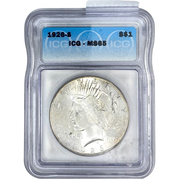 1926-S Silver Peace Dollar ICG MS65