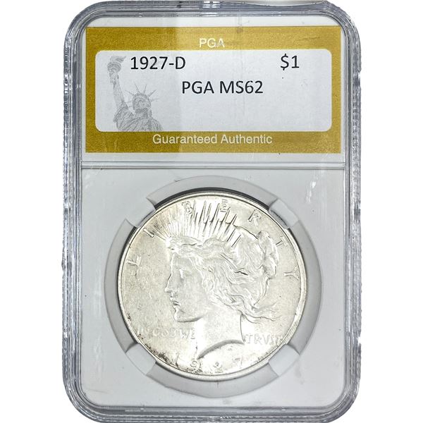 1927-D Silver Peace Dollar PGA MS62