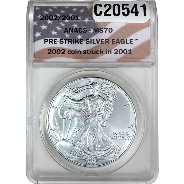 2002/2001 Silver Eagle ANACS MS70
