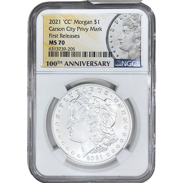 2021-CC Morgan Silver Dollar NGC MS70
