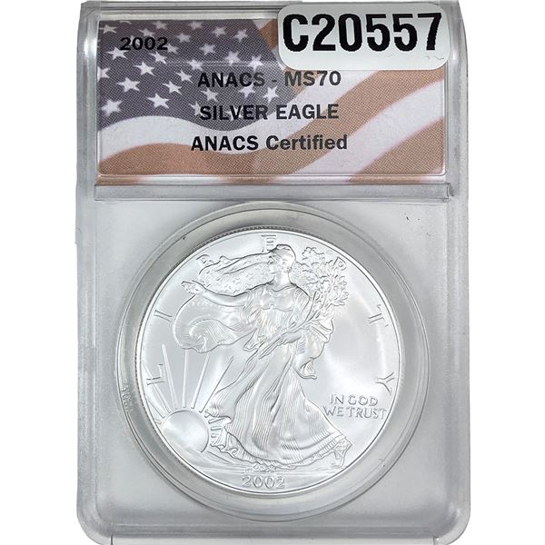 2002 Silver Eagle ANACS MS70