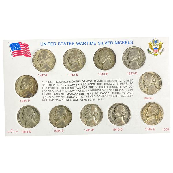 1942-1945 U.S. Wartime Silver 5C