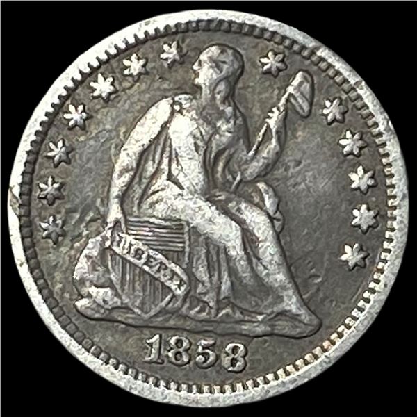 1858-O Silver Seated Liberty Half Dime  LIGHTLY CIRCULATED