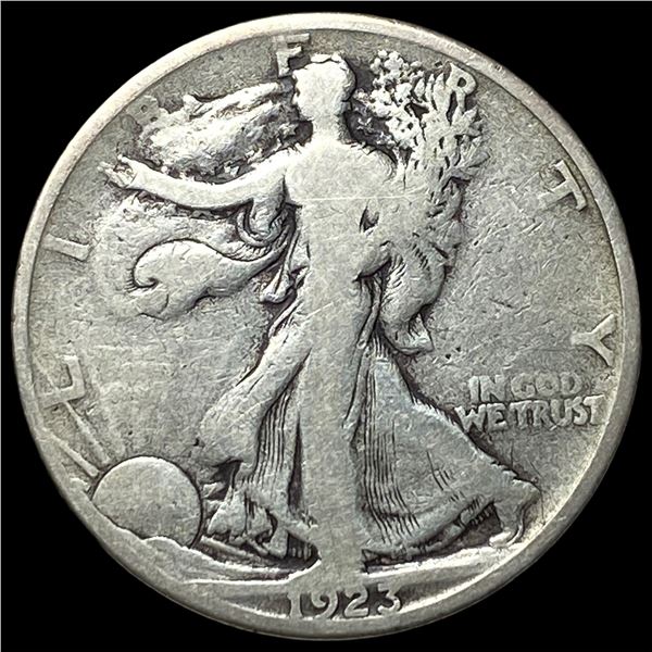 1923-S Silver Walking Liberty Half Dollar  LIGHTLY CIRCULATED
