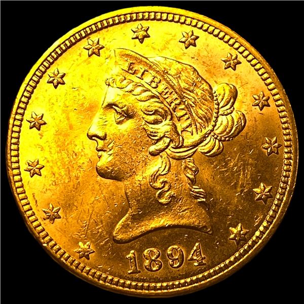 1894 Gold $10 Liberty Head Eagle GEM BU