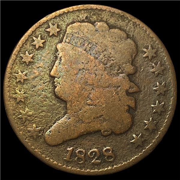 1828 Classic Head Half Cent LIGHTLY  CIRCULATED