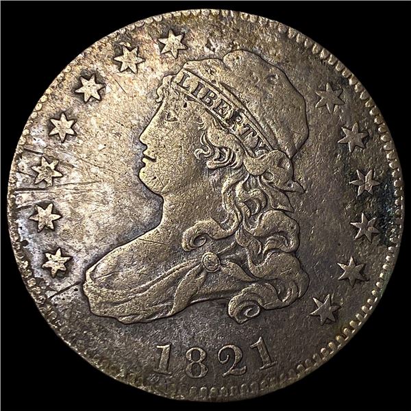 1821 Capped Bust Silver Quarter LIGHTLY  CIRCULATED