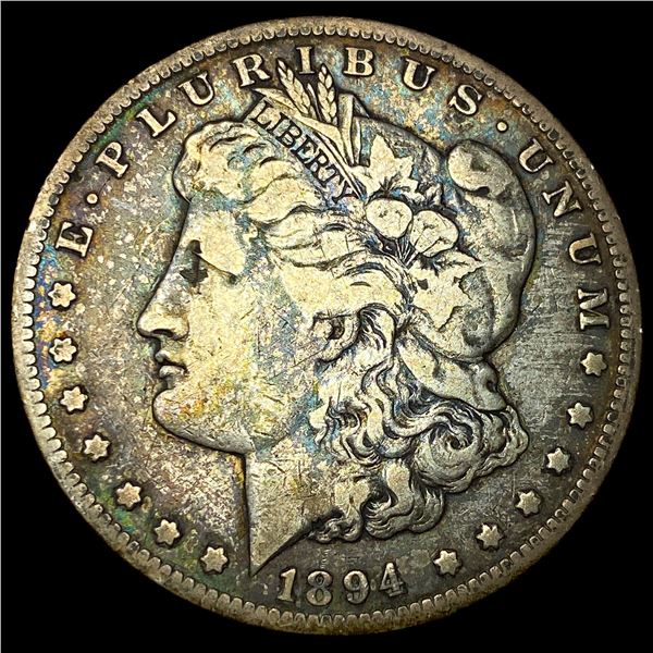 1894-O Silver Morgan Dollar ABOUT  UNCIRCULATED