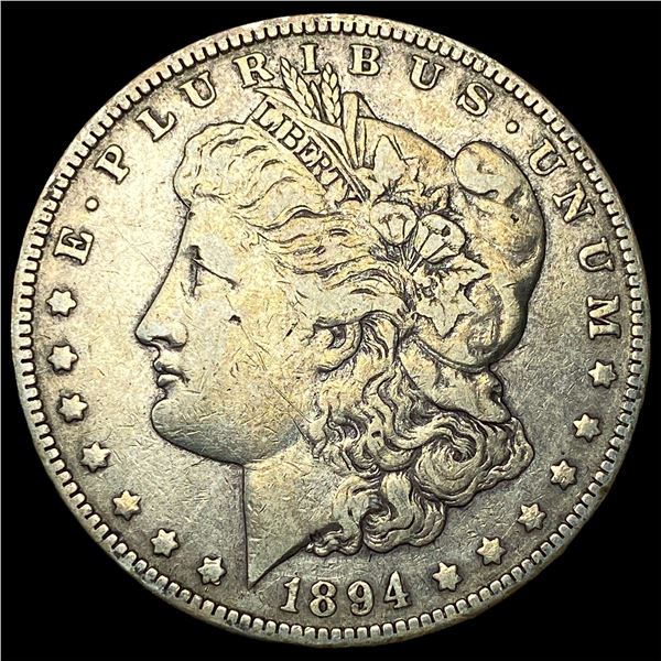 1894-O Silver Morgan Dollar ABOUT  UNCIRCULATED