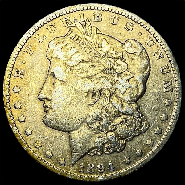 1894-O Silver Morgan Dollar ABOUT  UNCIRCULATED