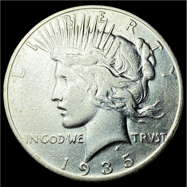 1935-S Silver Peace Dollar NEARLY  UNCIRCULATED