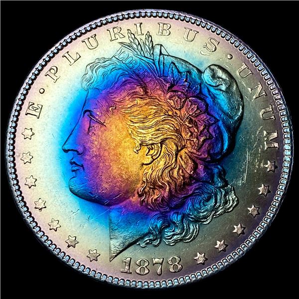1878 Toned Silver Morgan Dollar CHOICE BU