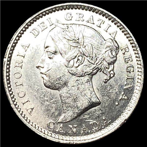 1888 Canada Silver 10 Cents CHOICE AU