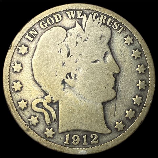 1912 Silver Barber Half Dollar NICELY  CIRCULATED