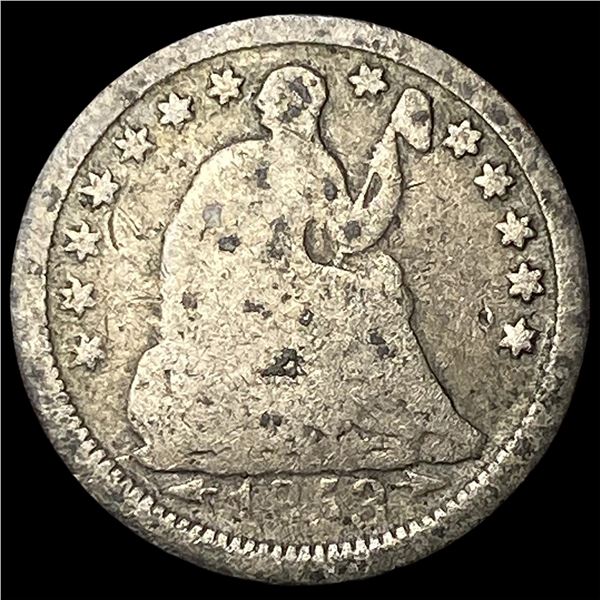 1853 Arrows Seated Liberty Silver Half Dime  NICELY CIRCULATED