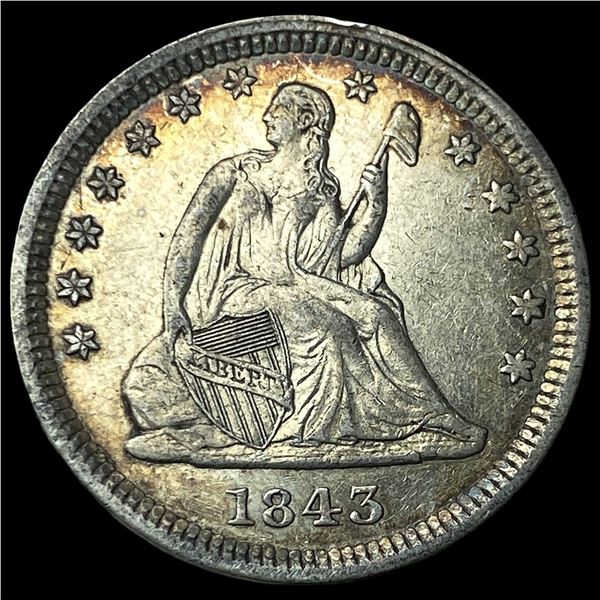 1843 Seated Liberty Quarter CLOSELY  UNCIRCULATED