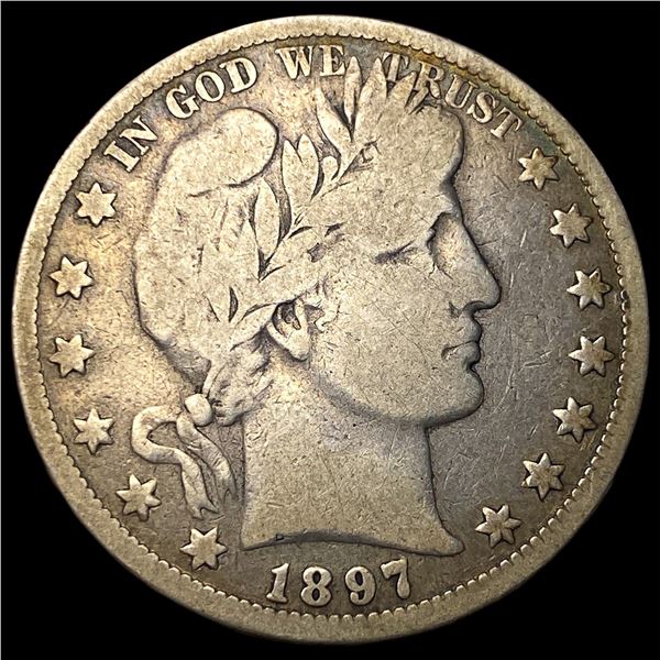 1897-O Silver Barber Half Dollar LIGHTLY  CIRCULATED