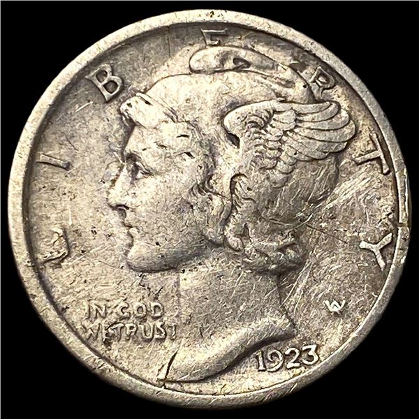 1923-S Silver Mercury Dime NEARLY  UNCIRCULATED