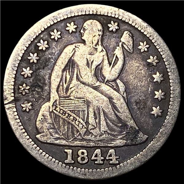 1844 Silver Seated Liberty Dime LIGHTLY  CIRCULATED