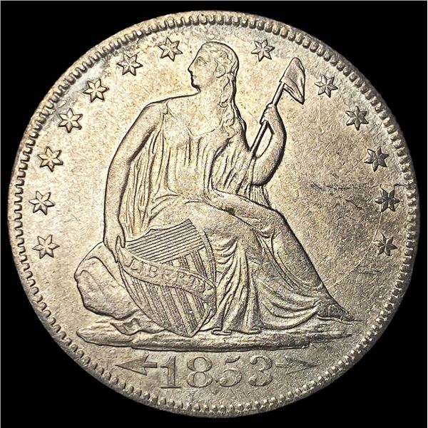 1853-O Silver Half Dollar Arrows and Rays  CLOSELY UNCIRCULATED