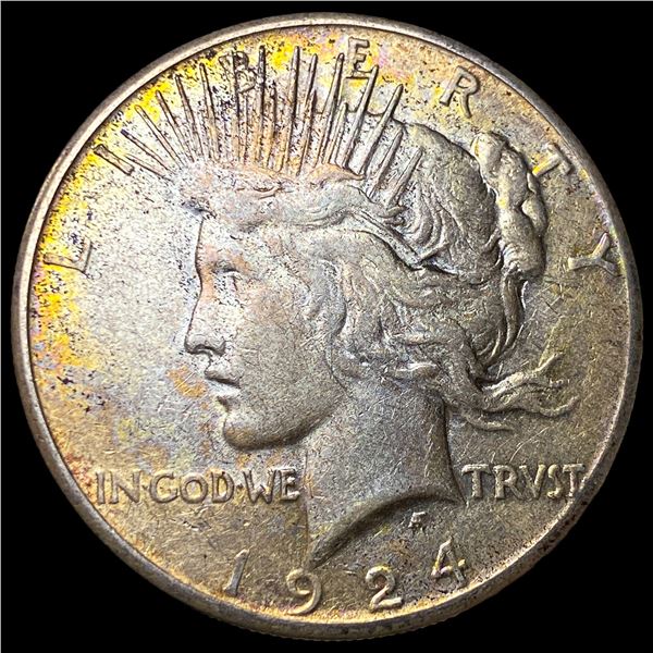 1924 Silver Peace Dollar NEARLY UNCIRCULATED