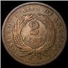 Image 2 : 1867 Copper Two-Cent Piece LIGHTLY CIRCULATED