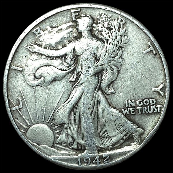 1942 Silver Walking Liberty Half Dollar  NEARLY UNCIRCULATED