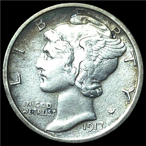 1917-S Silver Mercury Dime CLOSELY  UNCIRCULATED