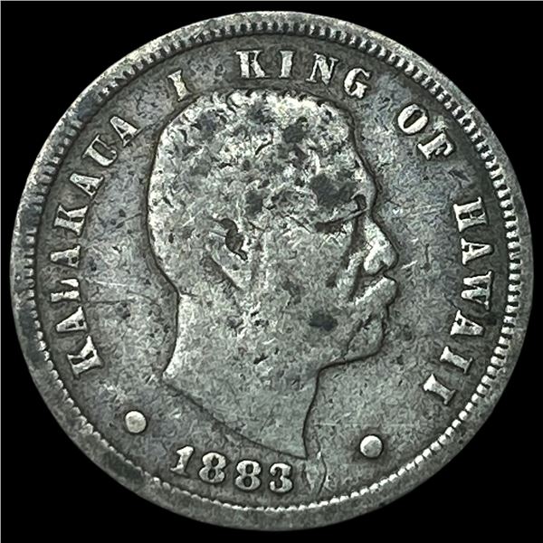 1883 Hawaii Silver Dime NICELY CIRCULATED