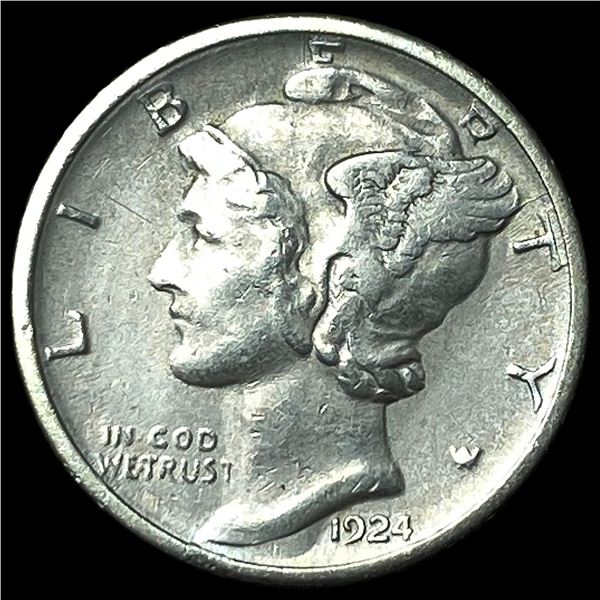 1924-S Silver Mercury Dime CLOSELY  UNCIRCULATED