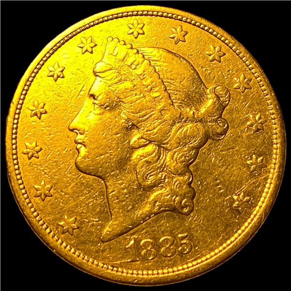 1885-S Liberty Head $20 Gold Double Eagle  CLOSELY UNCIRCULATED
