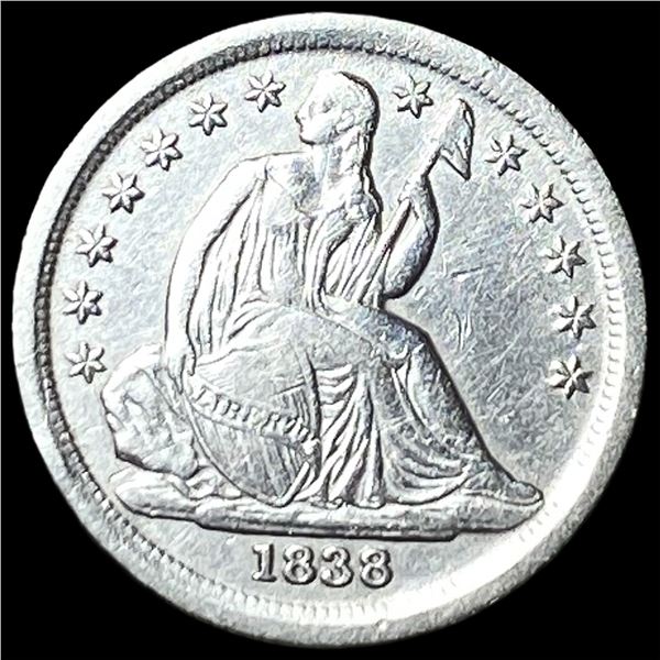 1838 Silver Seated Liberty Dime UNCIRCULATED